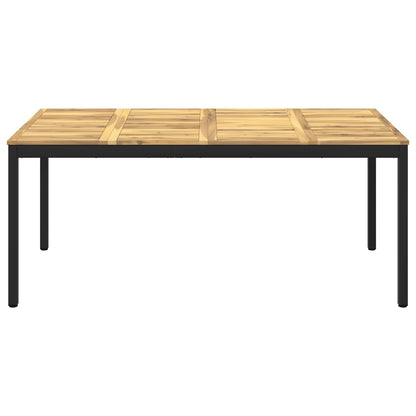 Garden Dinner Table White and Black 180 x 88.5 x 75 cm