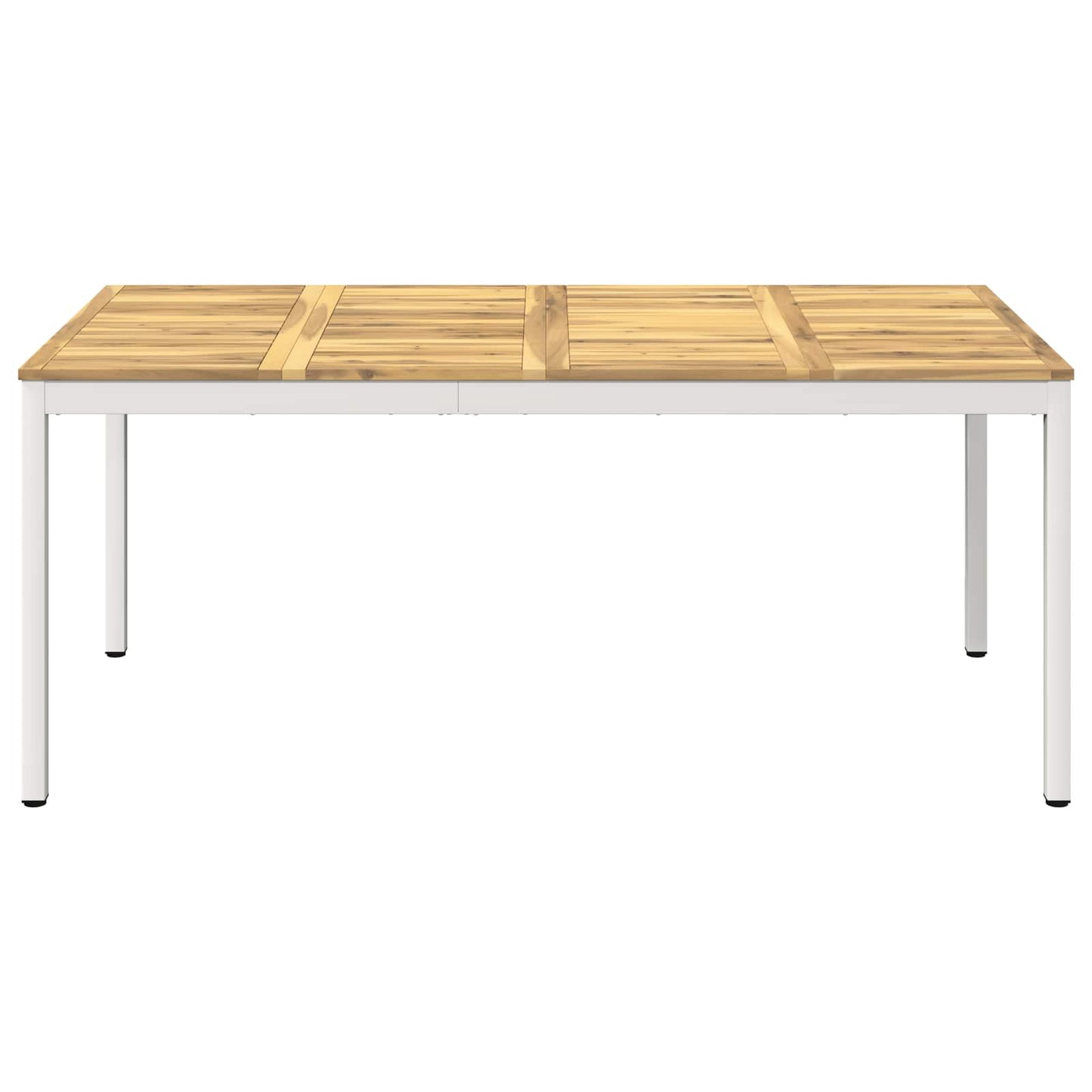 Garden Dinner Table White 180 x 88.5 x 75 cm Solid Acacia Wood