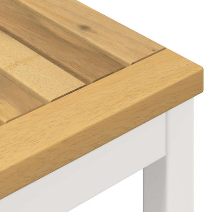 Garden Bar Table White 108.5 x 55 x 105 cm Solid Acacia Wood