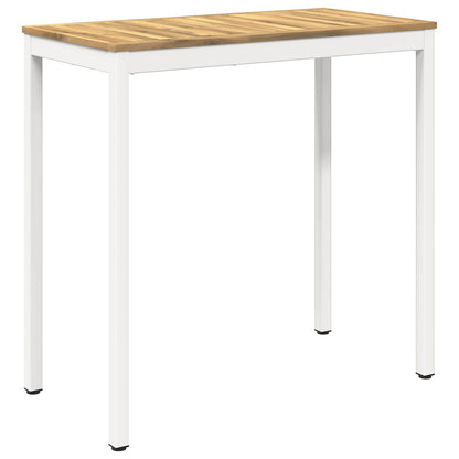 Garden Bar Table White 108.5 x 55 x 105 cm Solid Acacia Wood