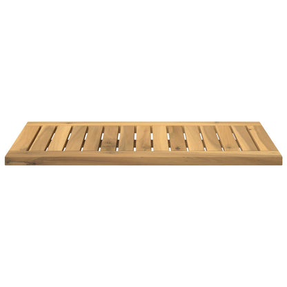 Table Top 60.5 x 30 x 2 cm Rectangular Solid Acacia Wood White