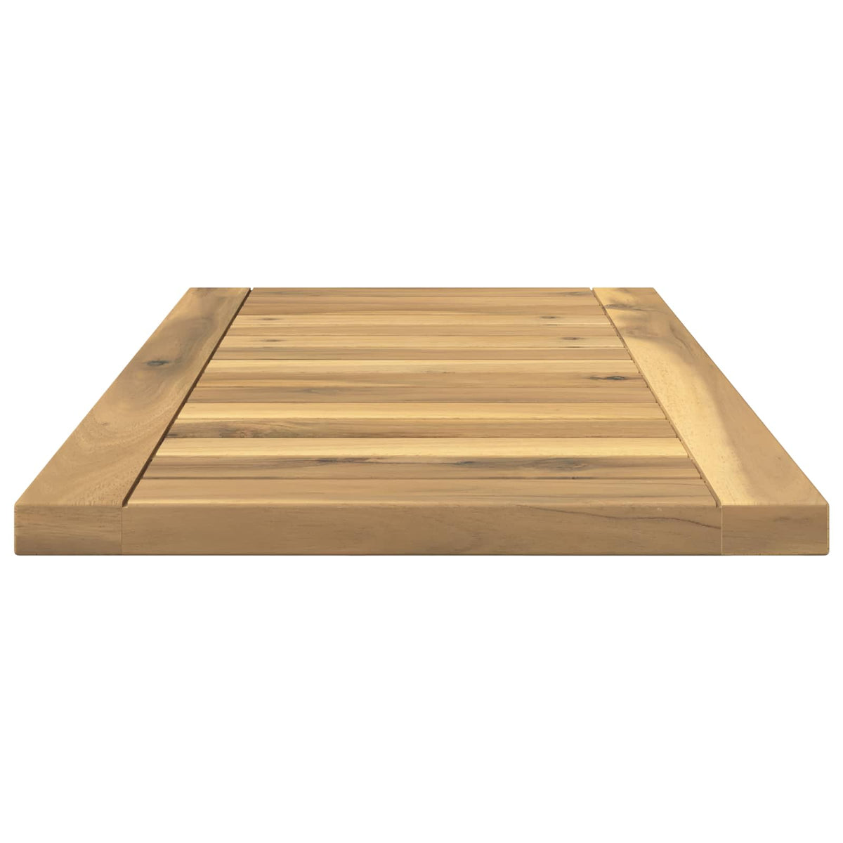 Table Top 60.5 x 30 x 2 cm Rectangular Solid Acacia Wood White