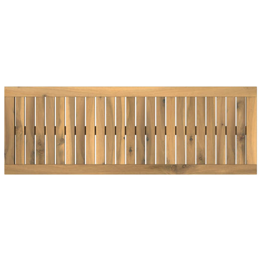Table Top 100.5 x 35 x 2 cm Rectangular Solid Acacia Wood White