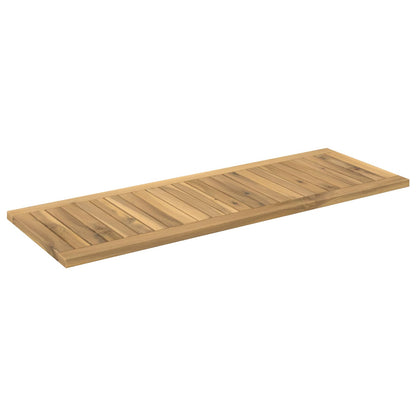Table Top 100.5 x 35 x 2 cm Rectangular Solid Acacia Wood White