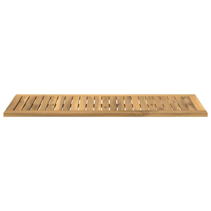 Table Top 100.5 x 35 x 2 cm Rectangular Solid Acacia Wood White