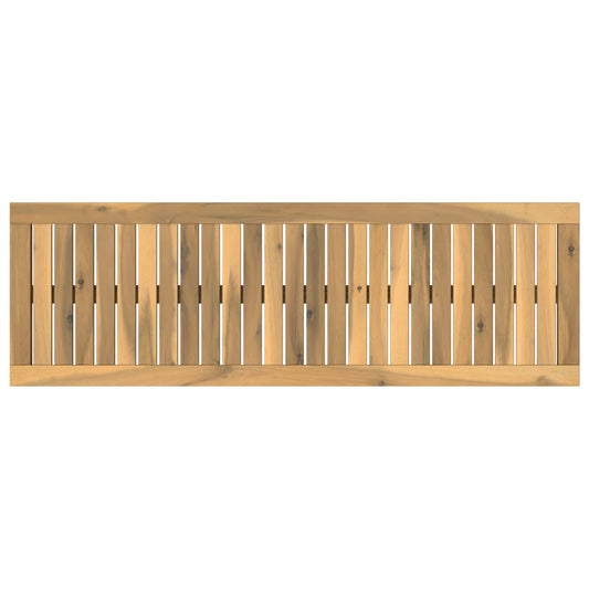 Table Top 108.5 x 35 x 2 cm Rectangular Solid Acacia Wood White