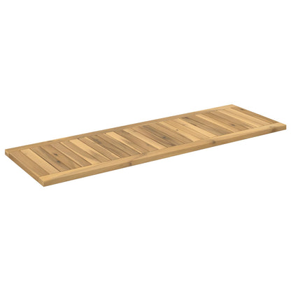 Table Top 108.5 x 35 x 2 cm Rectangular Solid Acacia Wood White