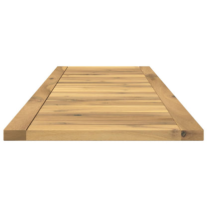 Table Top 108.5 x 35 x 2 cm Rectangular Solid Acacia Wood White