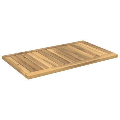 Table Top 68.5 x 40 x 2 cm Rectangular Solid Acacia Wood White