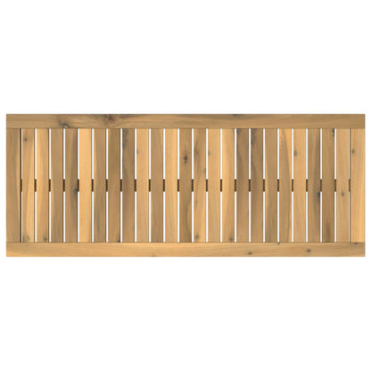 Table Top 100.5 x 40 x 2 cm Rectangular Solid Acacia Wood White