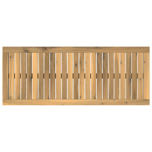 Table Top 100.5 x 40 x 2 cm Rectangular Solid Acacia Wood White