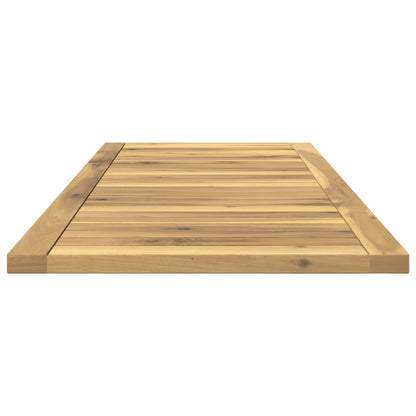Table Top 100.5 x 40 x 2 cm Rectangular Solid Acacia Wood White