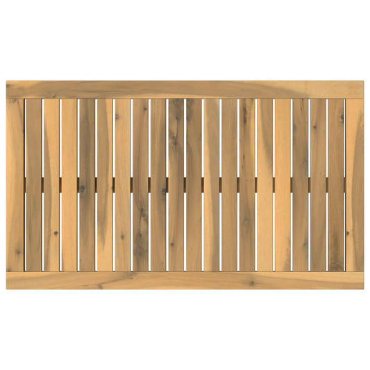 Table Top 80.5 x 47 x 2 cm Rectangular Solid Acacia Wood White