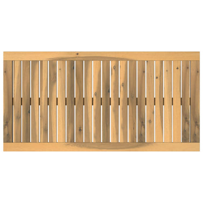 Table Top 88.5 x 45 x 2 cm Rectangular Solid Acacia Wood White