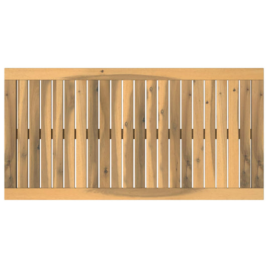 Table Top 88.5 x 45 x 2 cm Rectangular Solid Acacia Wood White