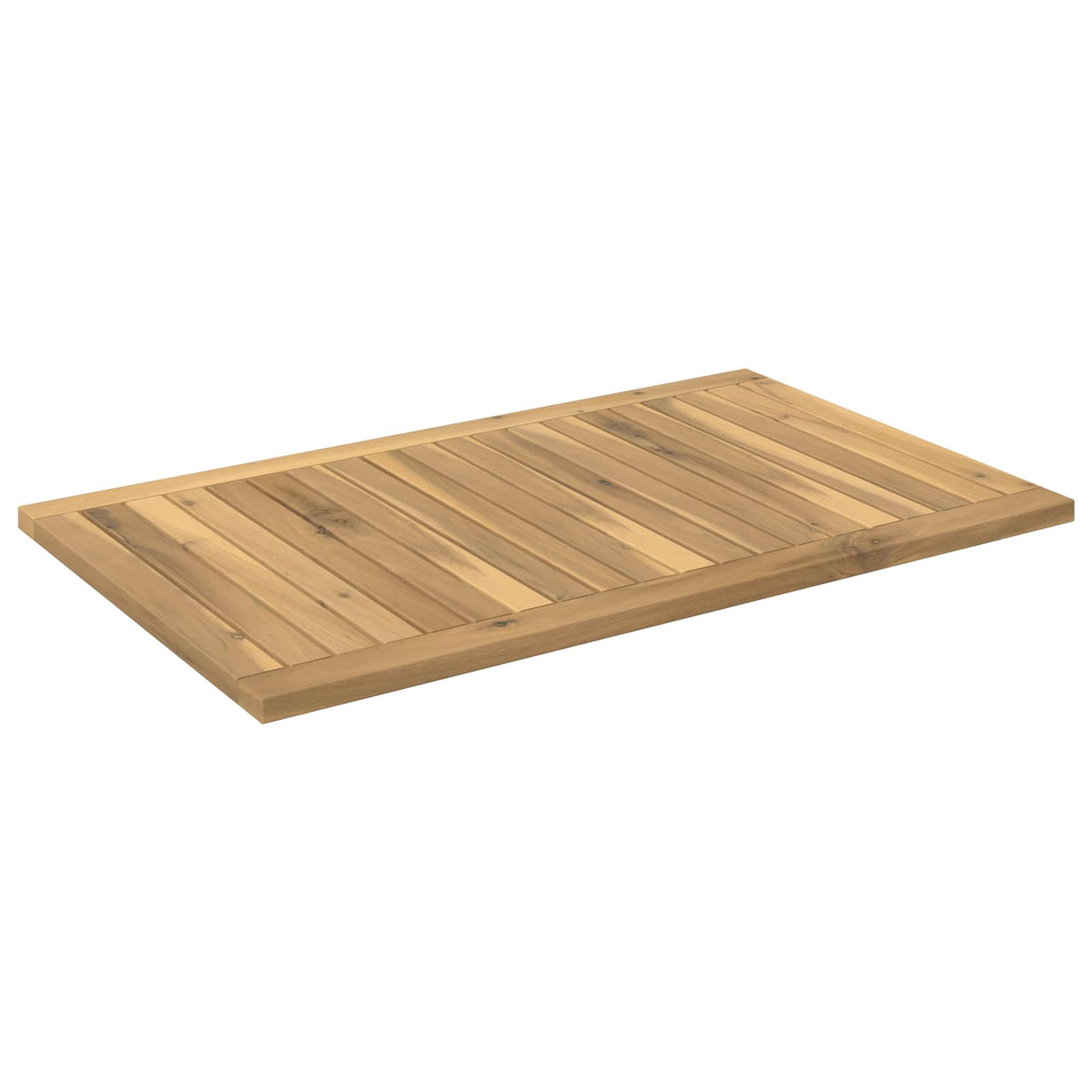 Table Top 80.5 x 49 x 2 cm Rectangular Solid Acacia Wood White
