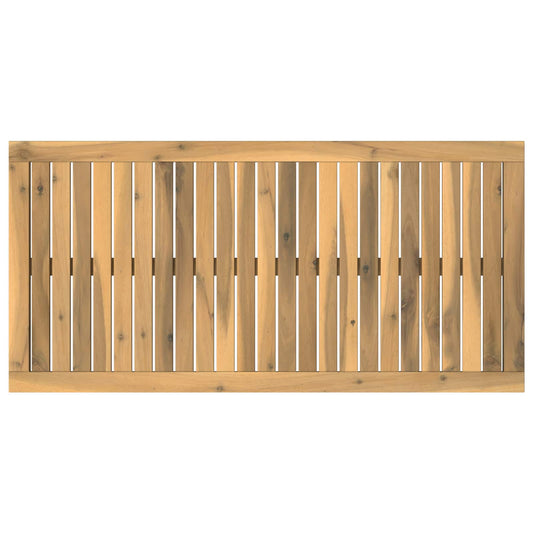 Table Top 100.5 x 49 x 2 cm Rectangular Solid Acacia Wood White