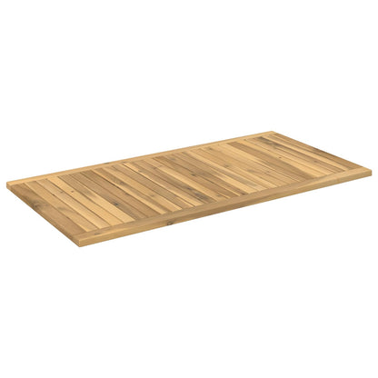 Table Top 108.5 x 55 x 2 cm Rectangular Solid Acacia Wood White
