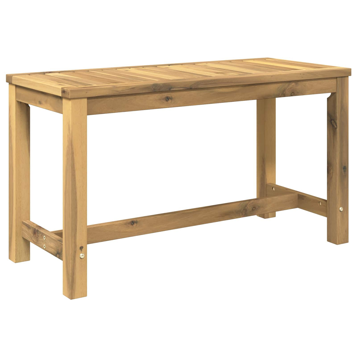 Garden Bench 80.5 x 35 x 45 cm Solid Acacia Wood Whitewash