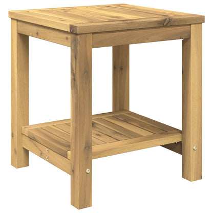 Coffee Table White 40.5 x 40 x 45 cm Solid Acacia Wood