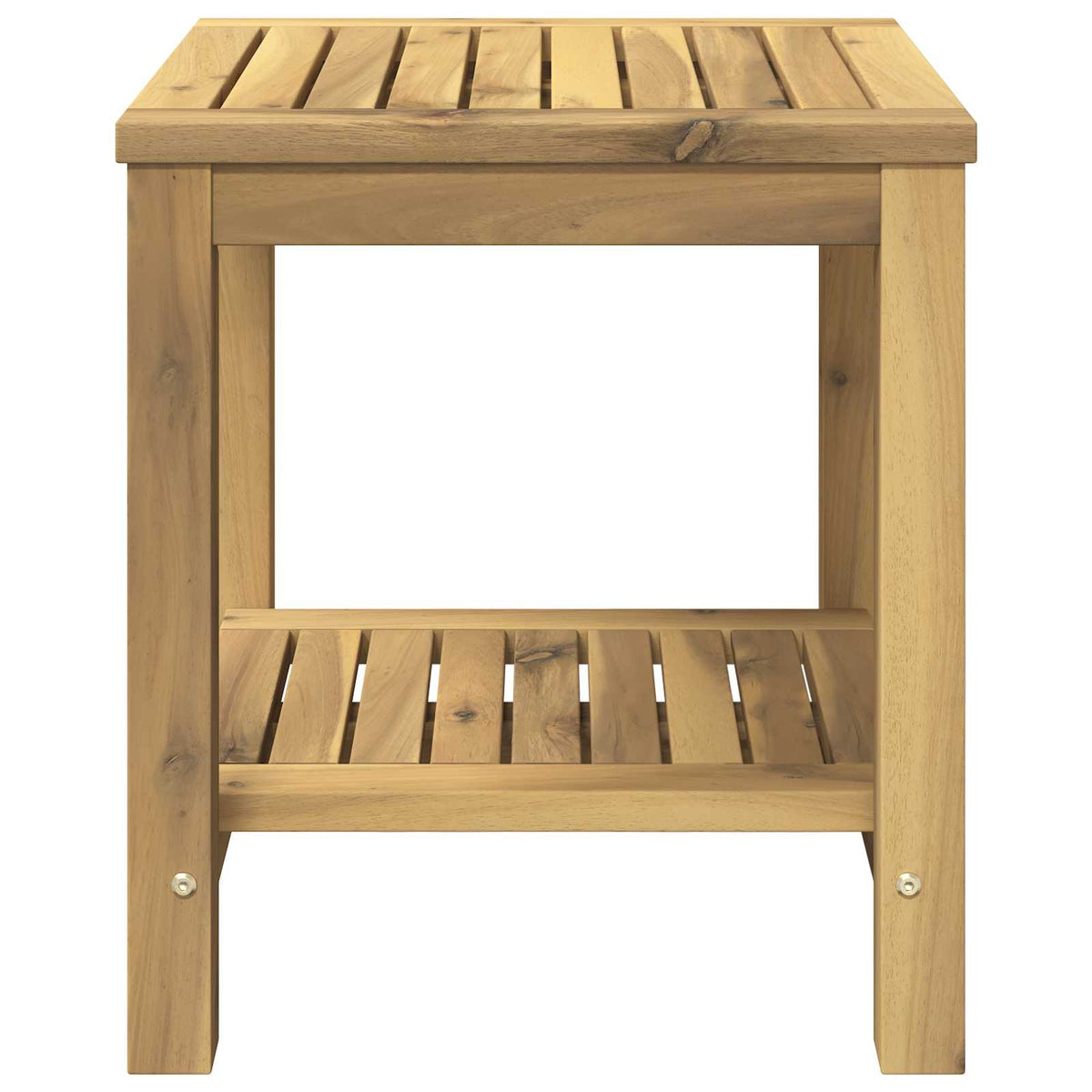 Coffee Table White 40.5 x 40 x 45 cm Solid Acacia Wood