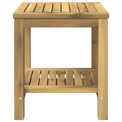Coffee Table White 40.5 x 40 x 45 cm Solid Acacia Wood
