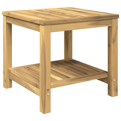 Coffee Table White 48.5 x 49 x 45 cm Solid Acacia Wood