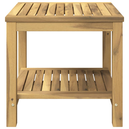 Coffee Table White 48.5 x 49 x 45 cm Solid Acacia Wood