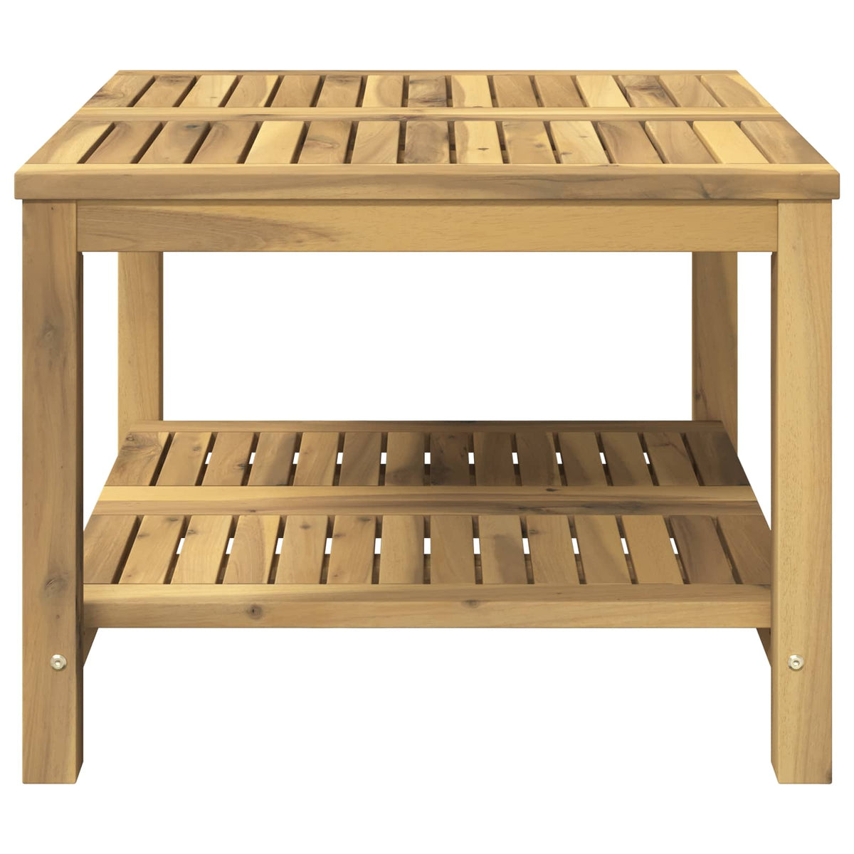 Coffee Table Whitewash 60.5 x 60 x 45 cm Solid Acacia Wood