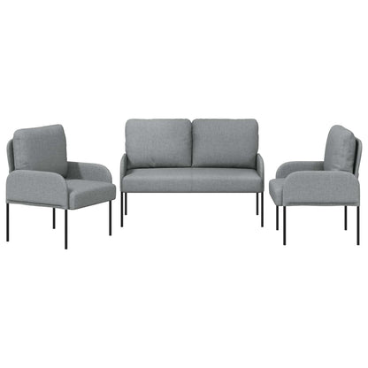 Sofa Sets 3 pcs Light Grey 115 x 56 x 80 cm Plywood