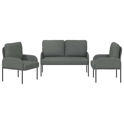 Sofa Sets with Cushion 3 pcs Dark Grey 115 x 56 x 80 cm Plywood