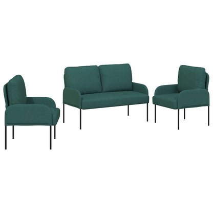 Sofa Sets 3 pcs Dark Green 115 x 56 x 80 cm Plywood