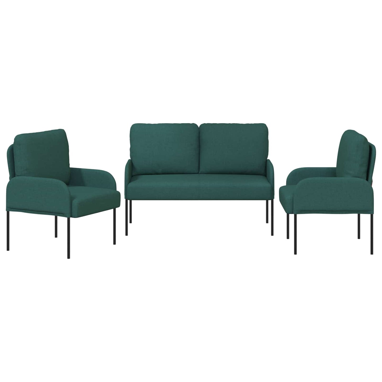 Sofa Sets 3 pcs Dark Green 115 x 56 x 80 cm Plywood