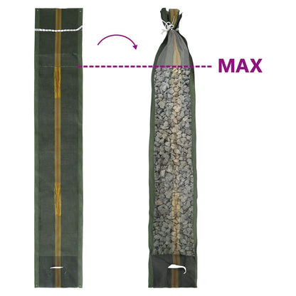 Sandbags 10 pcs Green 120 x 27 cm HDPE