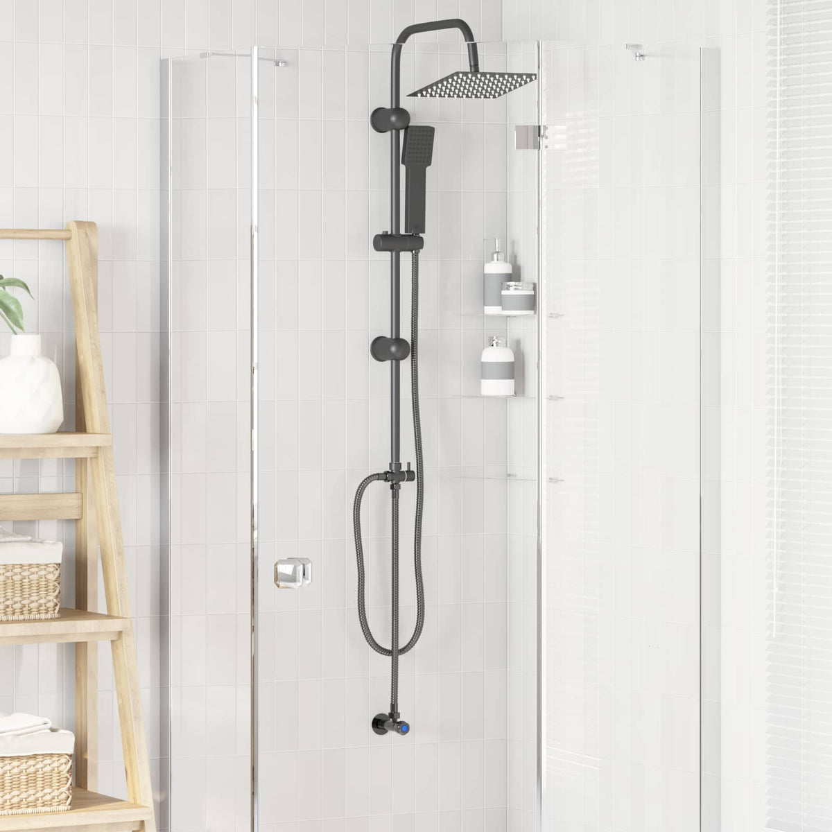 Shower System Black 47 x 20 x 95 cm Stainless Steel