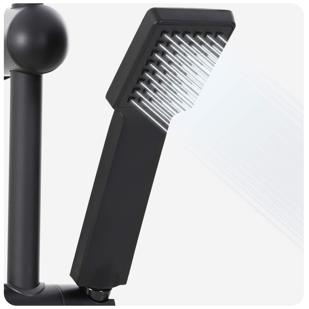 Shower System Black 47 x 20 x 95 cm Stainless Steel