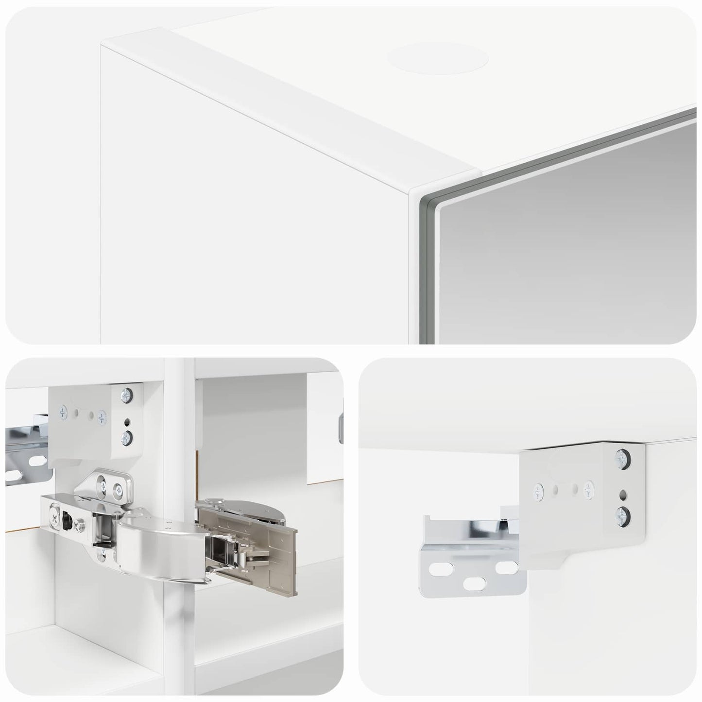 Bathroom Mirror Cabinet White 30 x 10.5 x 50 cm Engineered wood