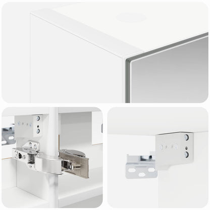 Bathroom Mirror Cabinet White 30 x 10.5 x 50 cm Engineered wood
