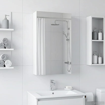 Bathroom Mirror Cabinet White 30 x 10.5 x 50 cm Engineered wood