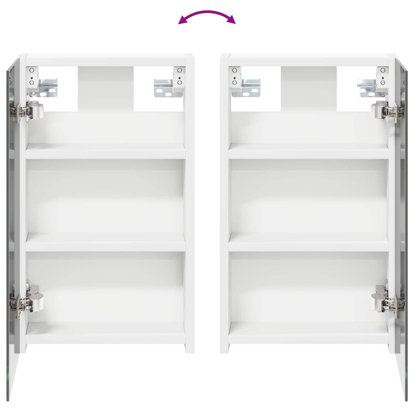 Bathroom Mirror Cabinet White 30 x 10.5 x 50 cm Engineered wood