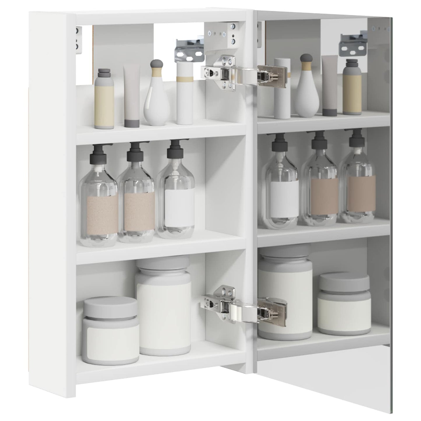 Bathroom Mirror Cabinet White 30 x 10.5 x 50 cm Engineered wood