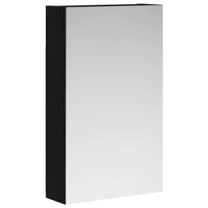 Bathroom Mirror Cabinet Black Oak 30 x 10.5 x 50 cm