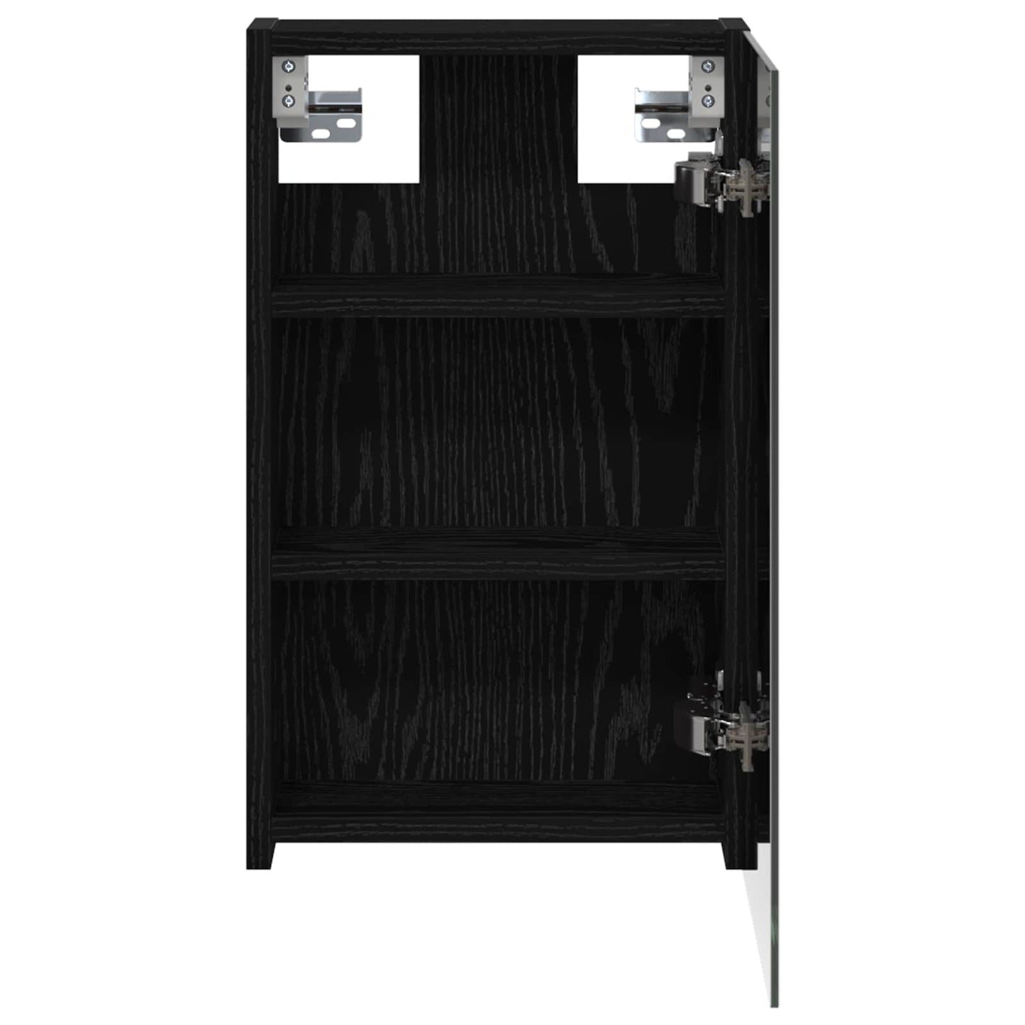 Bathroom Mirror Cabinet Black Oak 30 x 10.5 x 50 cm