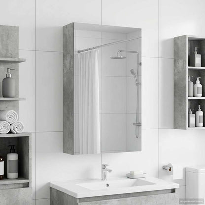 Bathroom Mirror Cabinet Concrete Grey 30 x 10.5 x 50 cm