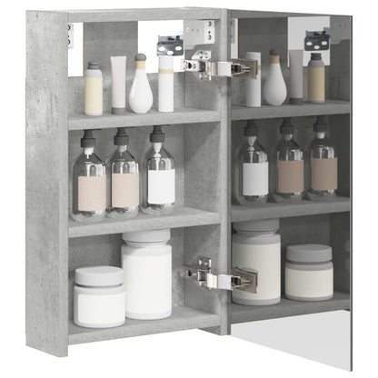 Bathroom Mirror Cabinet Concrete Grey 30 x 10.5 x 50 cm
