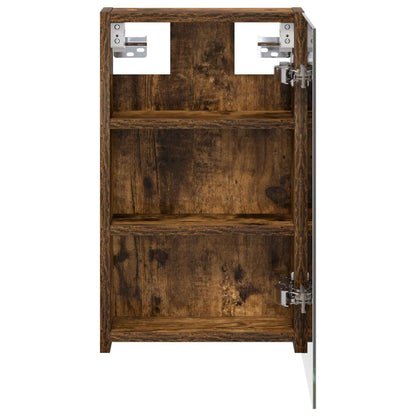 Bathroom Mirror Cabinet Smoked Oak 30 x 10.5 x 50 cm