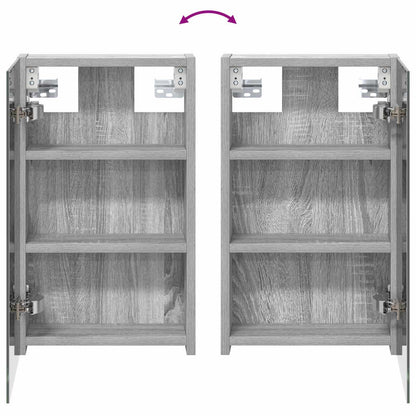 Bathroom Mirror Cabinet Grey Sonoma 30 x 10.5 x 50 cm