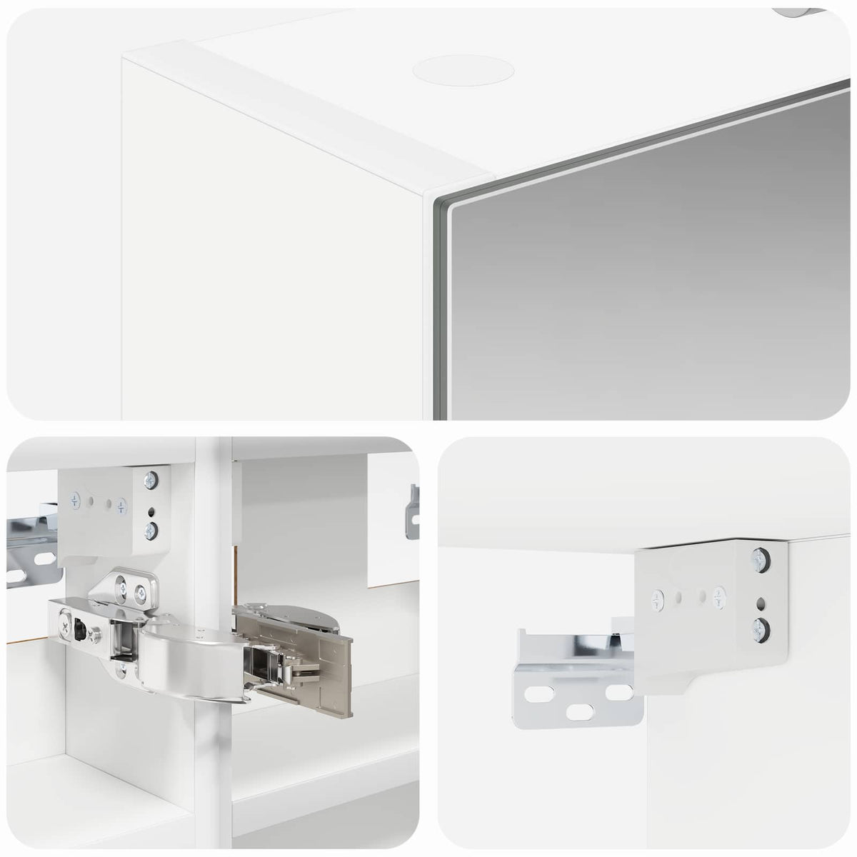 Bathroom Mirror Cabinet White 30 x 10.5 x 50 cm Engineered wood