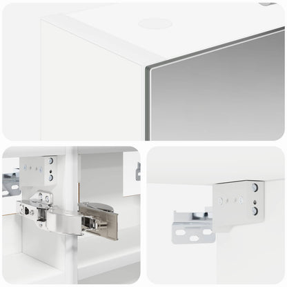 Bathroom Mirror Cabinet White 30 x 10.5 x 50 cm Engineered wood