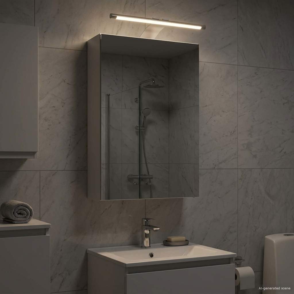 Bathroom Mirror Cabinet White 30 x 10.5 x 50 cm Engineered wood